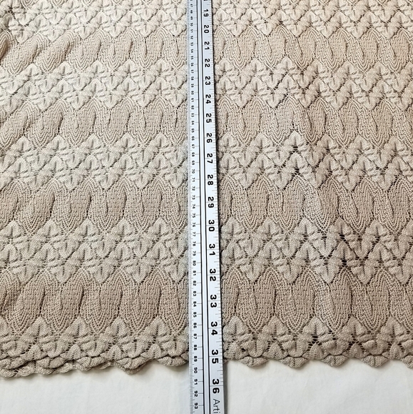 Free People Medium Light Brown Nude Lace Bell Sleeve Short Cocktail Party Dress - Picture 9 of 10